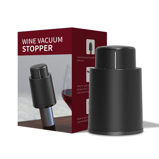 Wine Plug Vacuum Retain Freshness Champagne Stopper Red Wine Stopper Stainless Steel Wine Bottle Cap Leak-Proof Sealing.